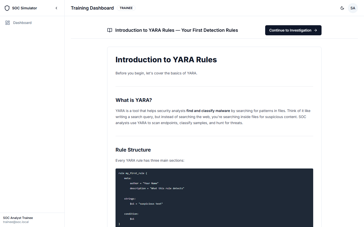 Pre-Investigation Lesson