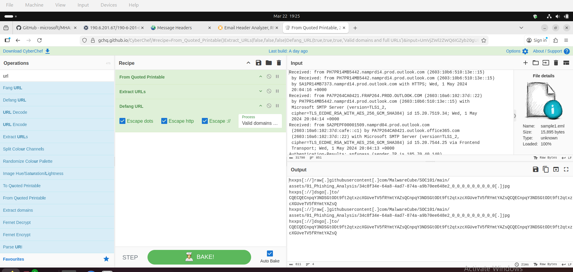 CyberChef URL Extraction