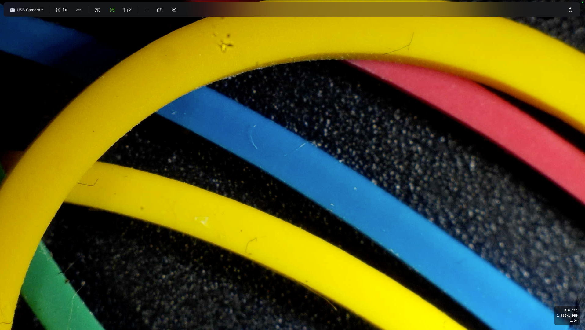 Close-up inspection view