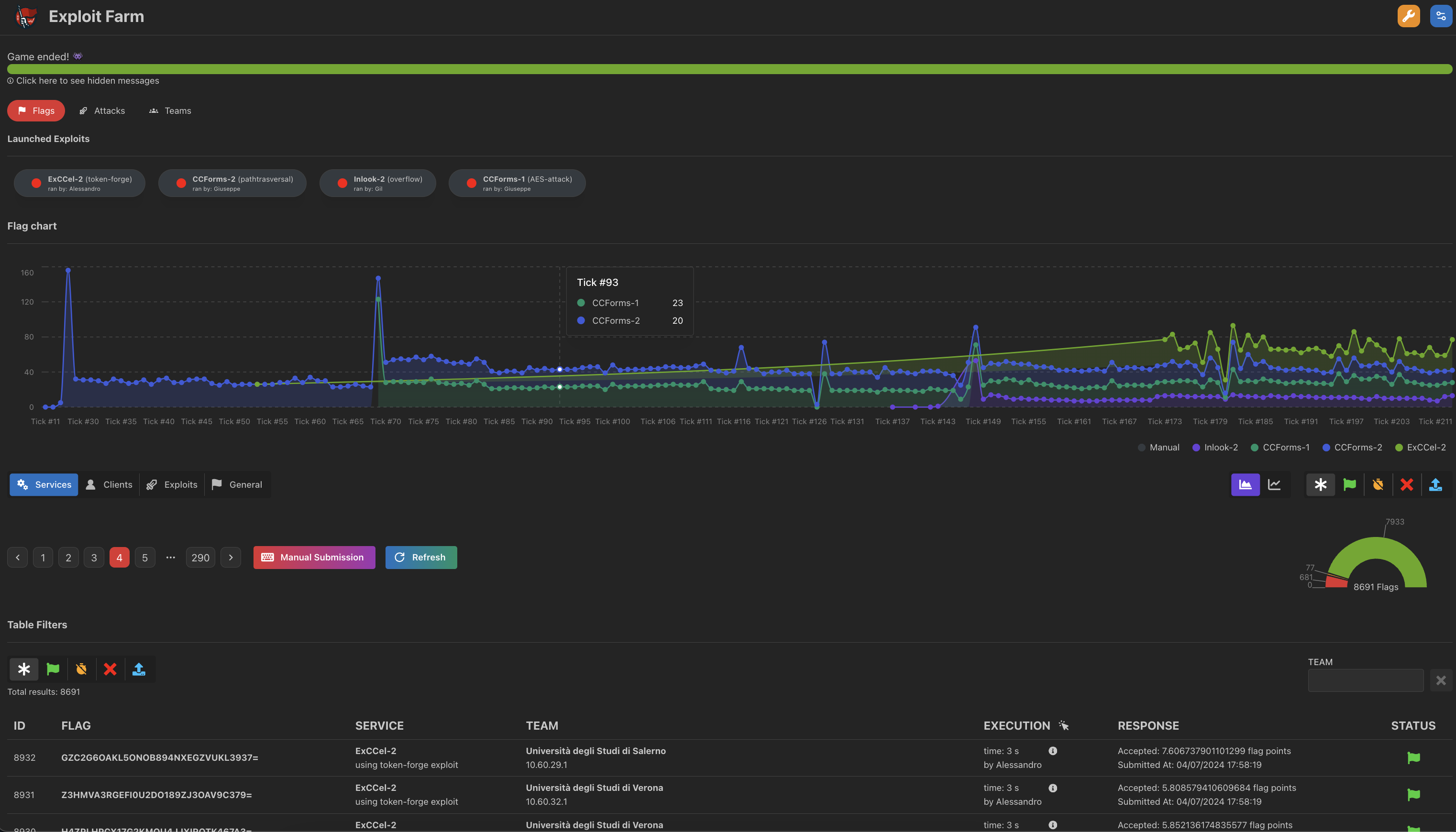 ExploitFarm Web Interface