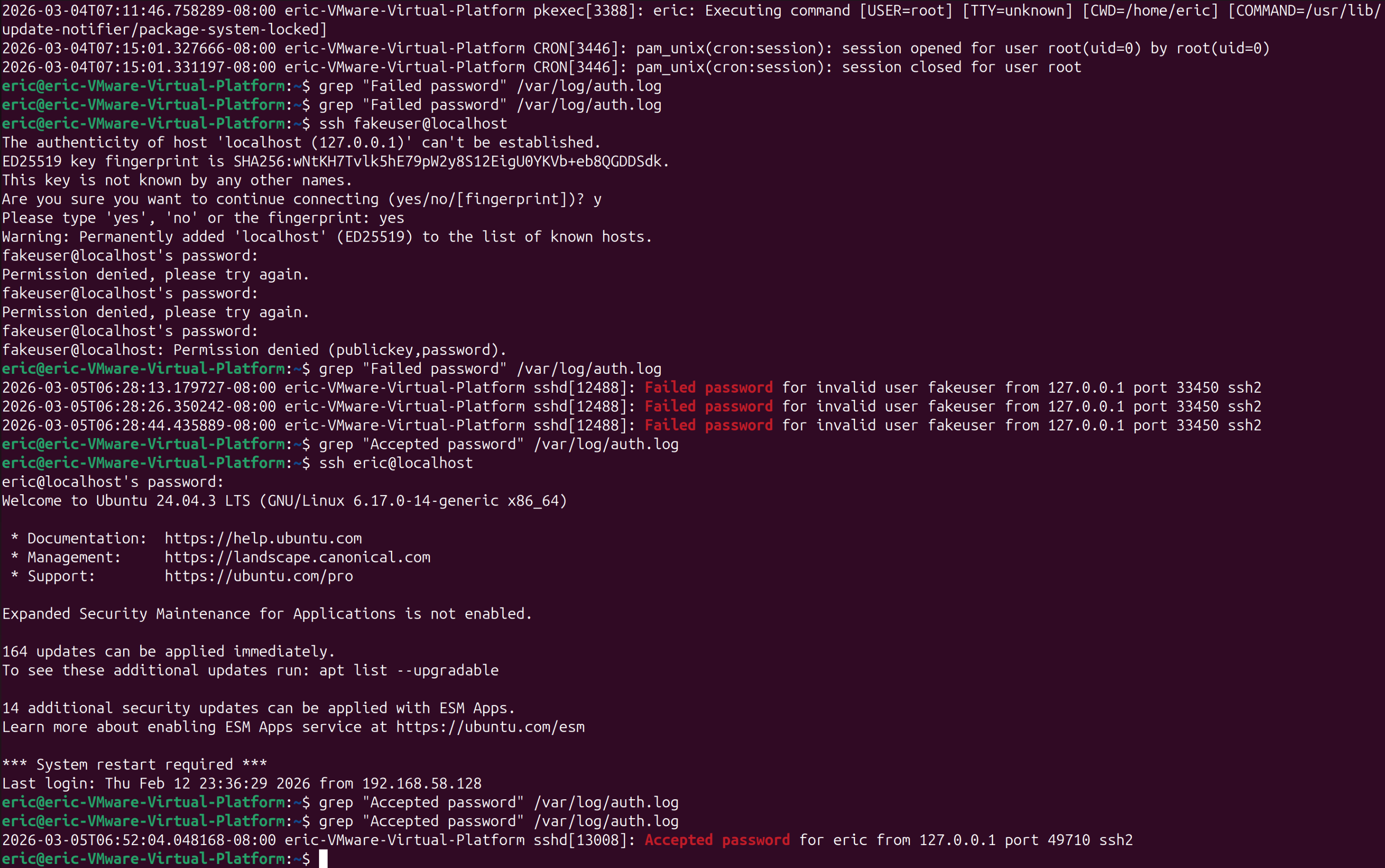 Successful SSH Login