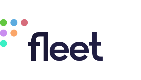 Fleet logo, landscape, dark text, transparent background