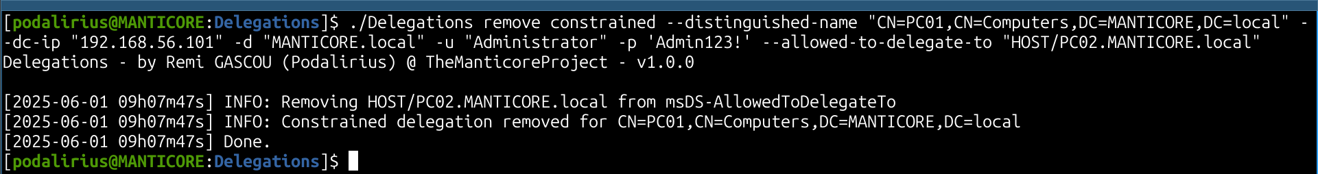 Demonstration of Remove Mode
