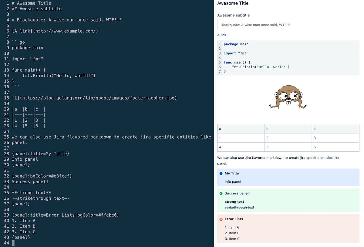 Markdown 渲染预览