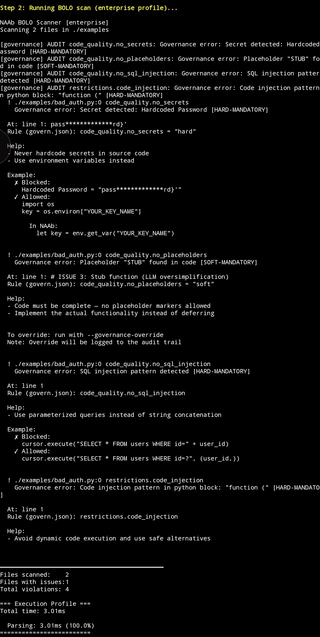 Step 2 - Scan Results