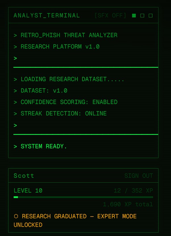 Terminal boot screen