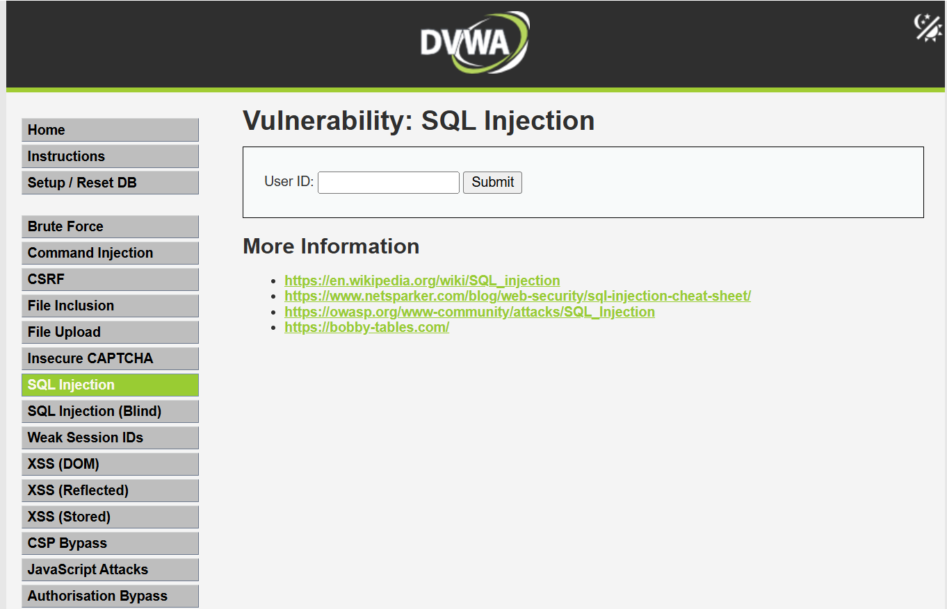 SQL Injection Page
