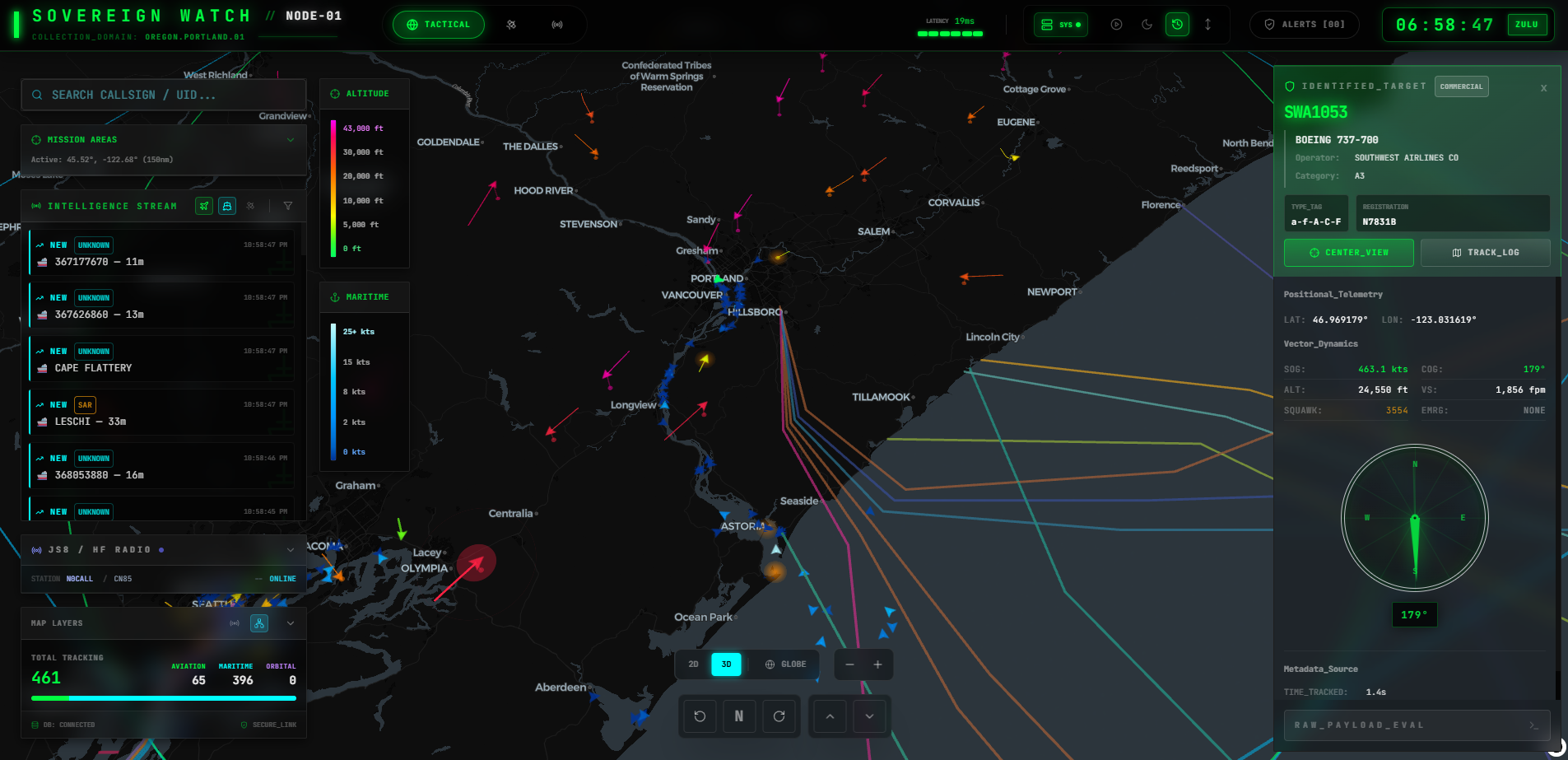 Sovereign Watch - Tactical Map