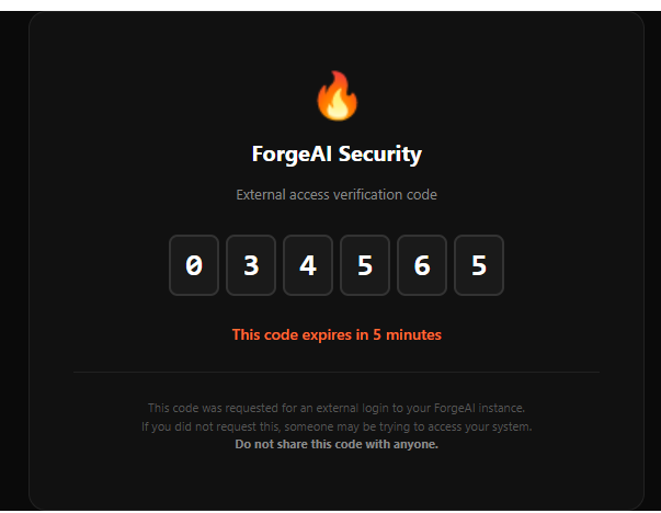 ForgeAI Email OTP Verification