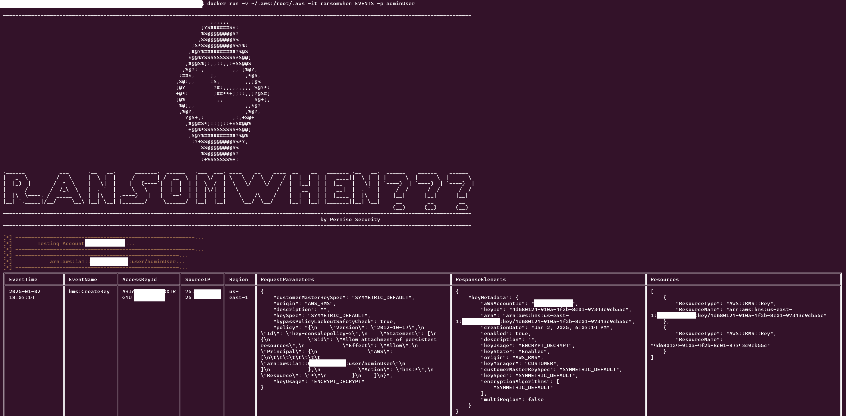 CloudTrail 上与勒索软件相关的恶意事件