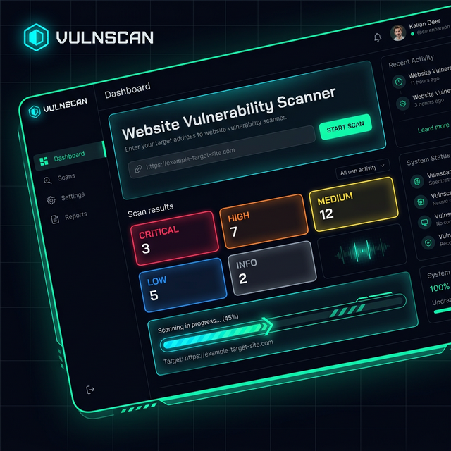 VulnScan Dashboard Preview