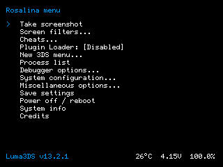 Rosalina 菜单截图