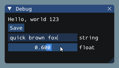 sample code output (light)