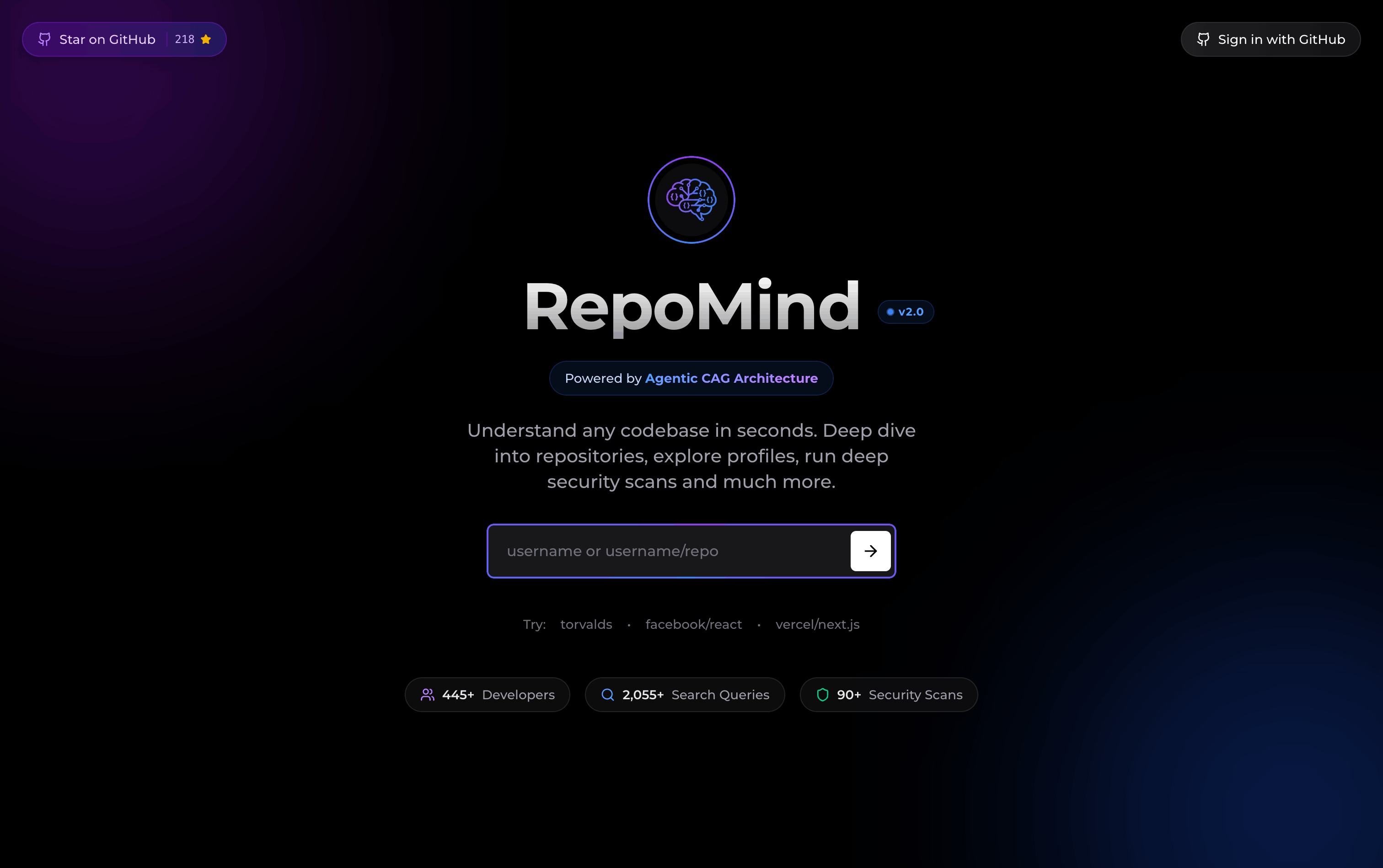 RepoMind Landing Page