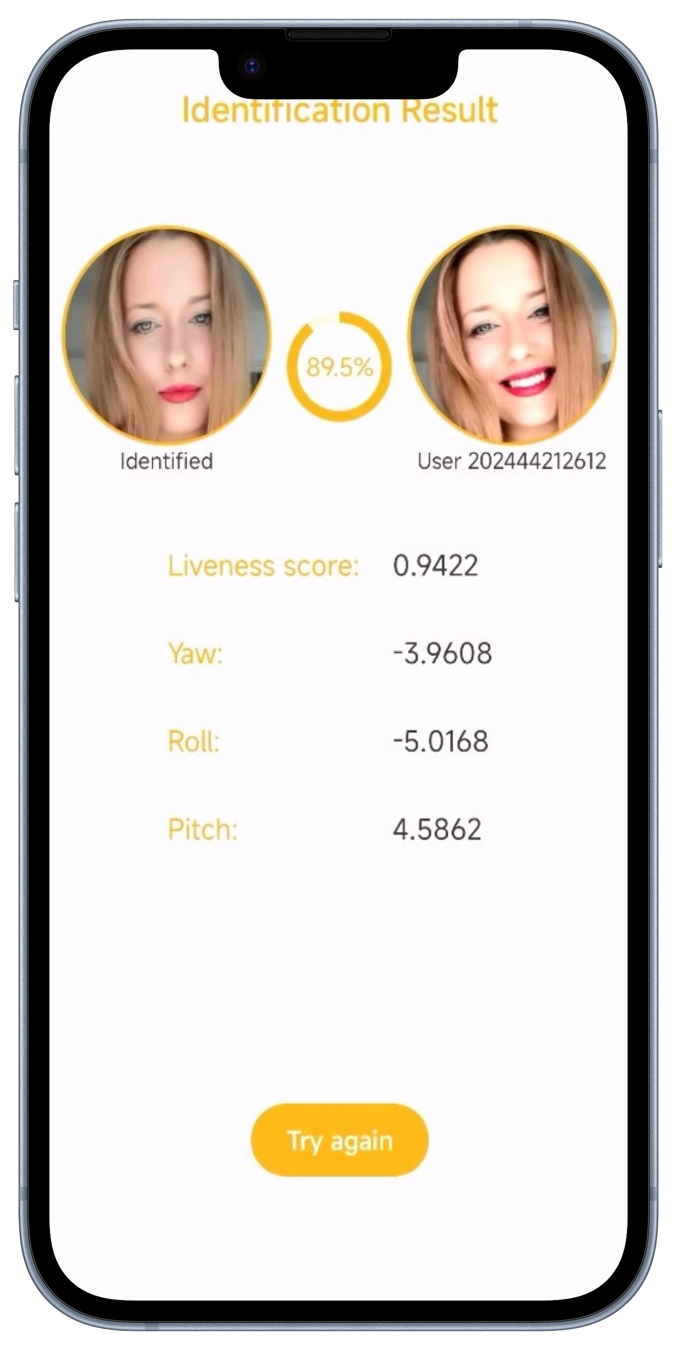 face recognition, liveness detection ios demo snap 4