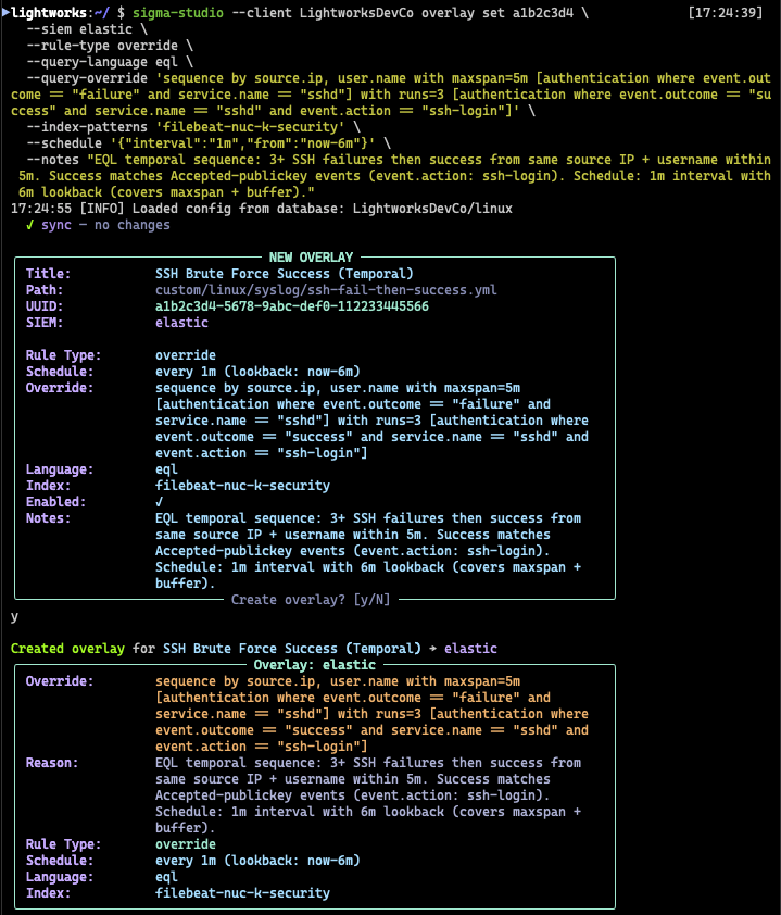 Tune: Elastic EQL Override