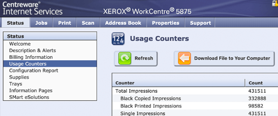 Remote Access to Xerox Printers Screenshot