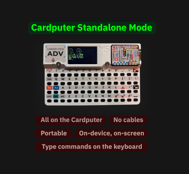 在独立模式下运行 ESP32 Bus pirate 的 Cardputer