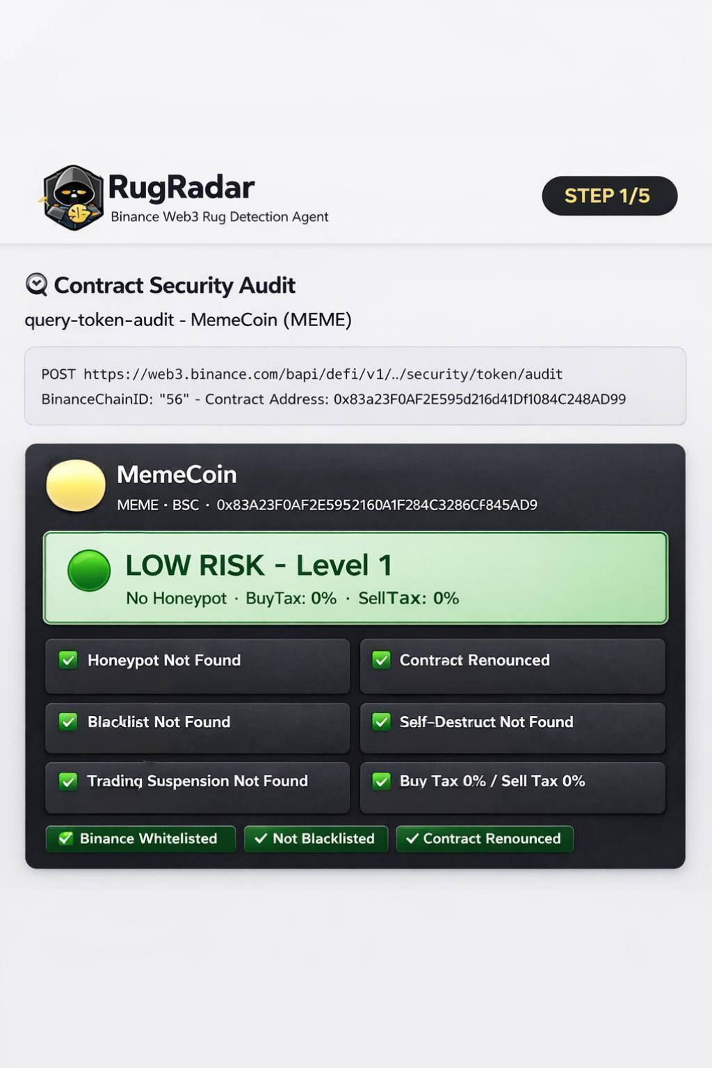 Step 1 - Contract Security