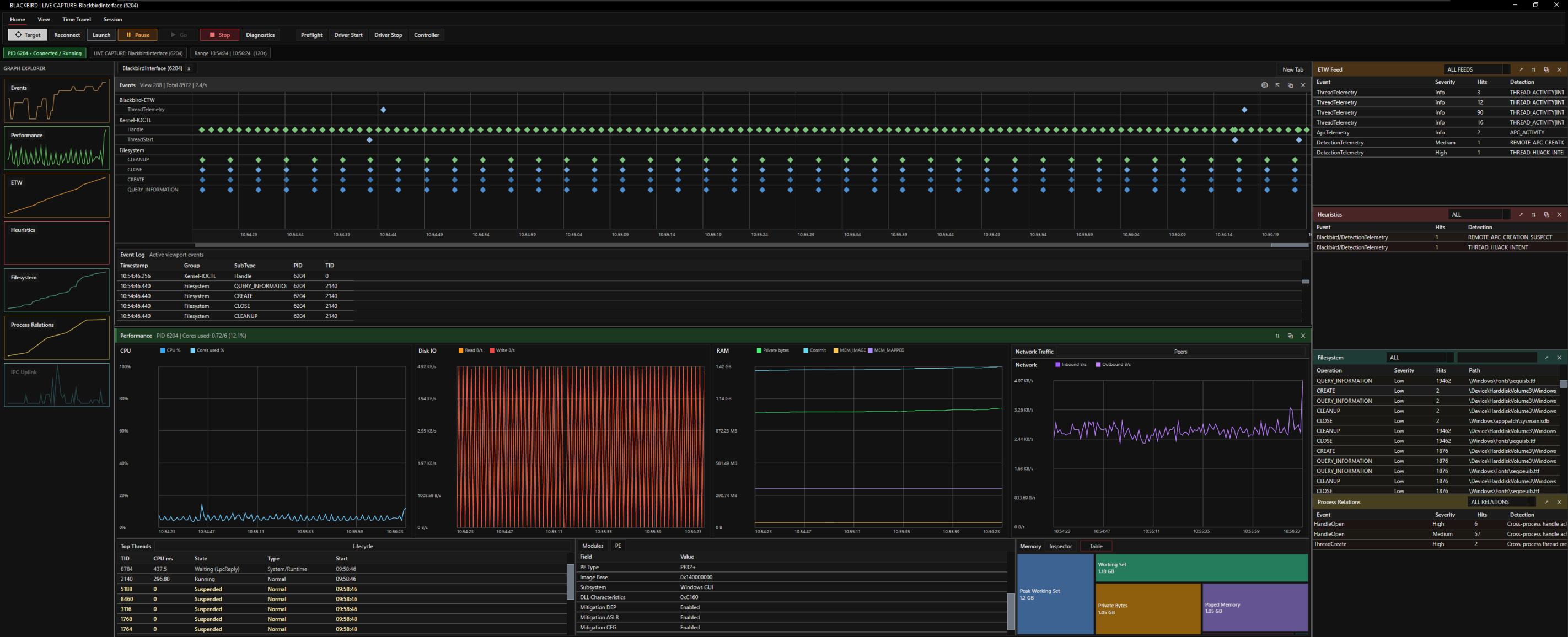 Blackbird main interface