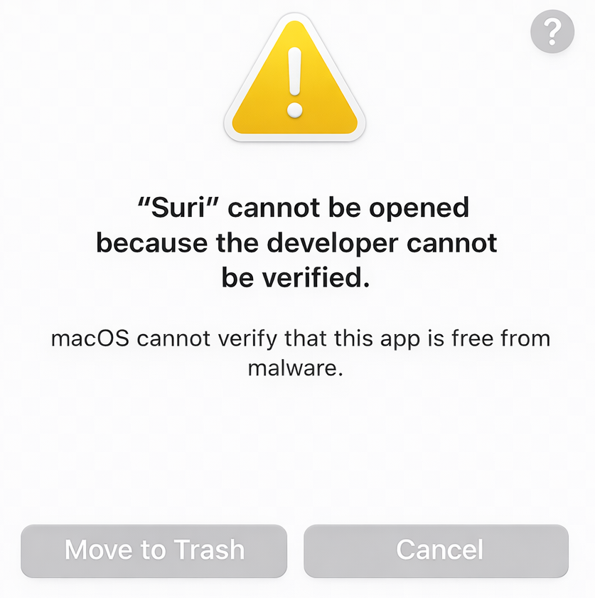 macOS Gatekeeper Warning
