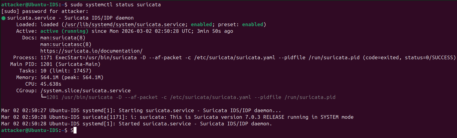 Suricata 服务状态