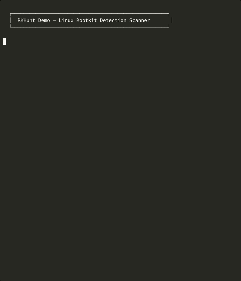 RKHunt Demo — scanning a Linux system for rootkits
