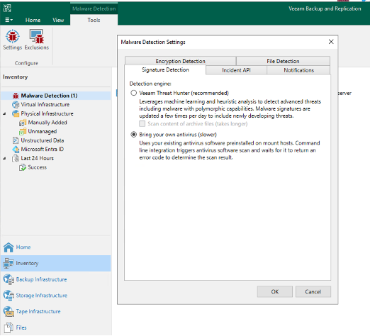 Veeam Settings
