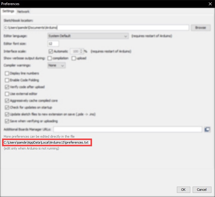 Arduino 截图,打开文件夹路径