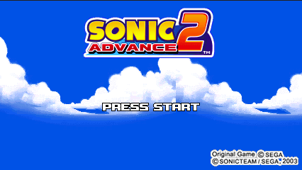 Sonic Advance 2 title screen