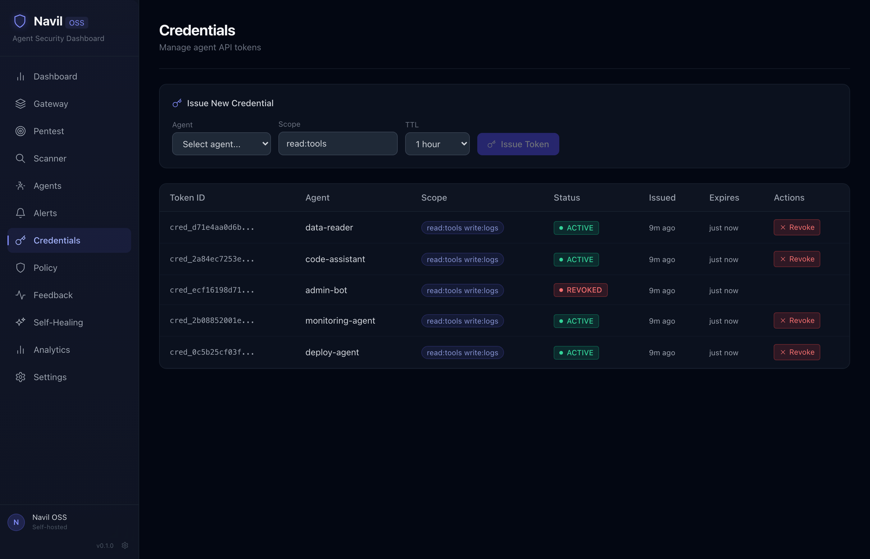 凭据 —— 颁发和撤销 JWT Token