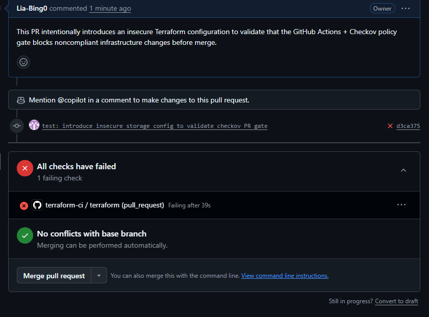 PR 策略门禁失败