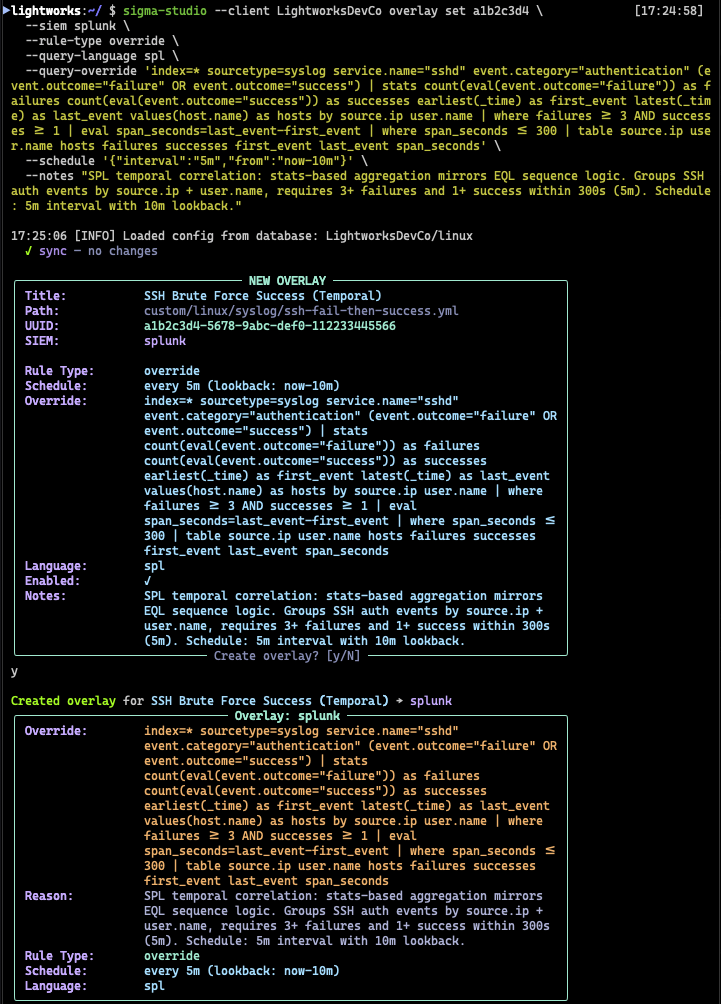 Tune: Splunk SPL Override