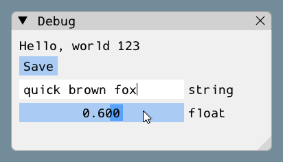 sample code output (dark)