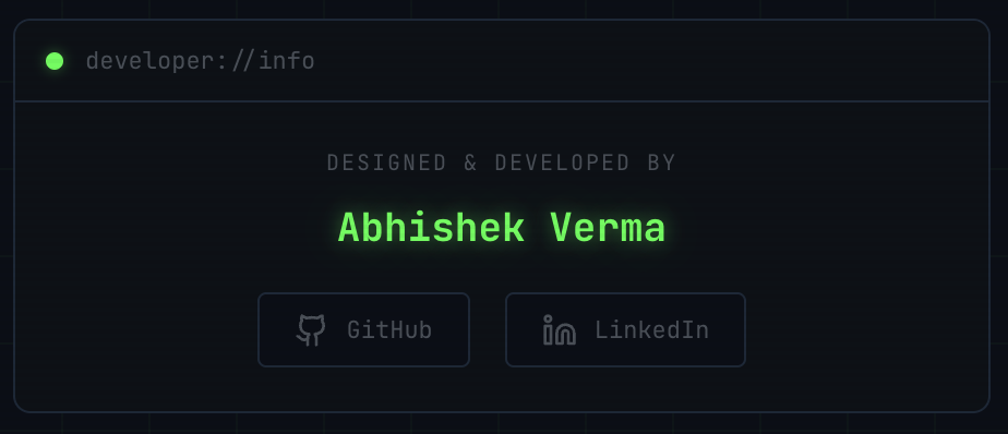 Designed & Developed by Abhishek Verma