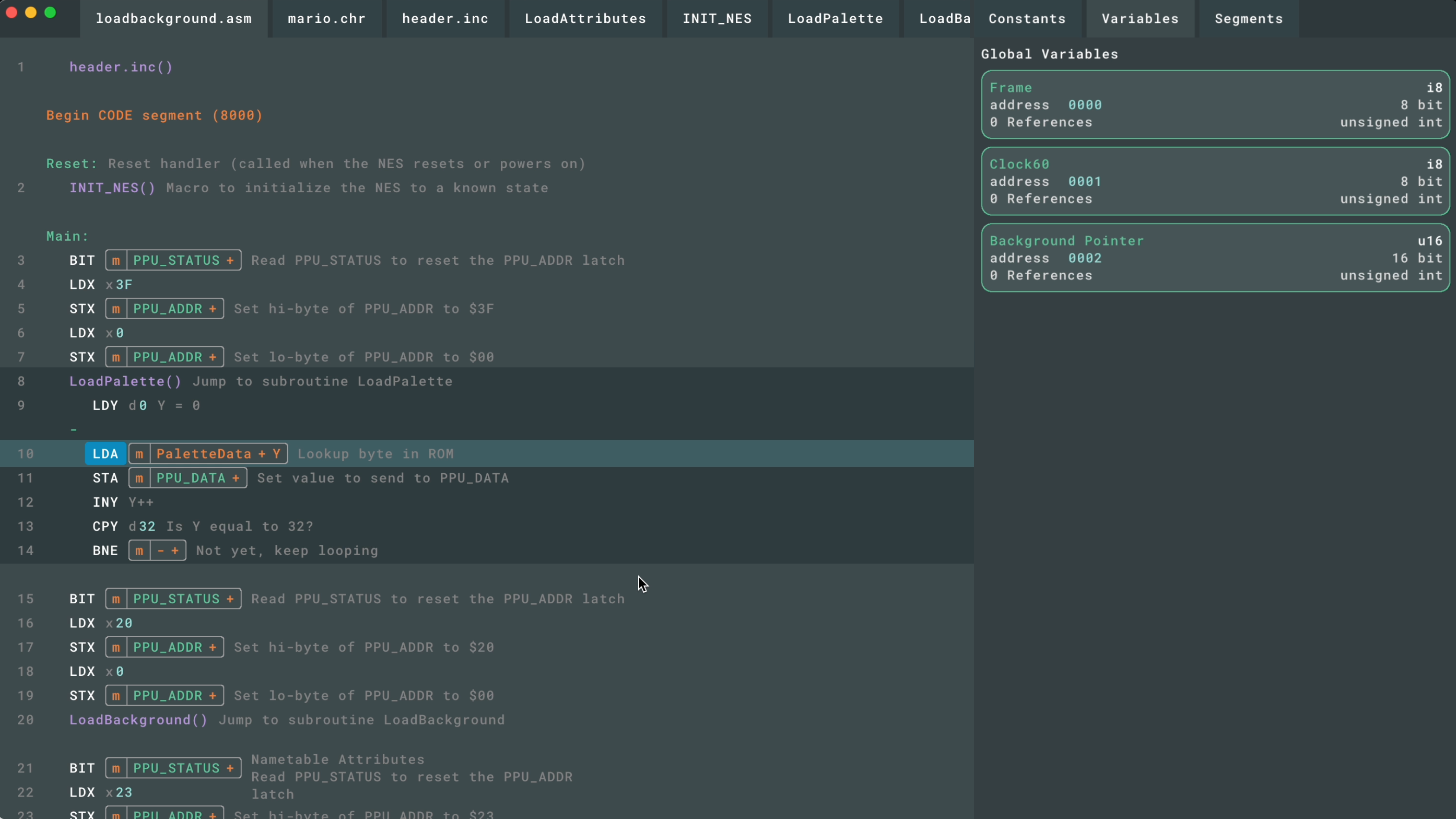 A screenshot of a code IDE with lots of visual and textual elements
