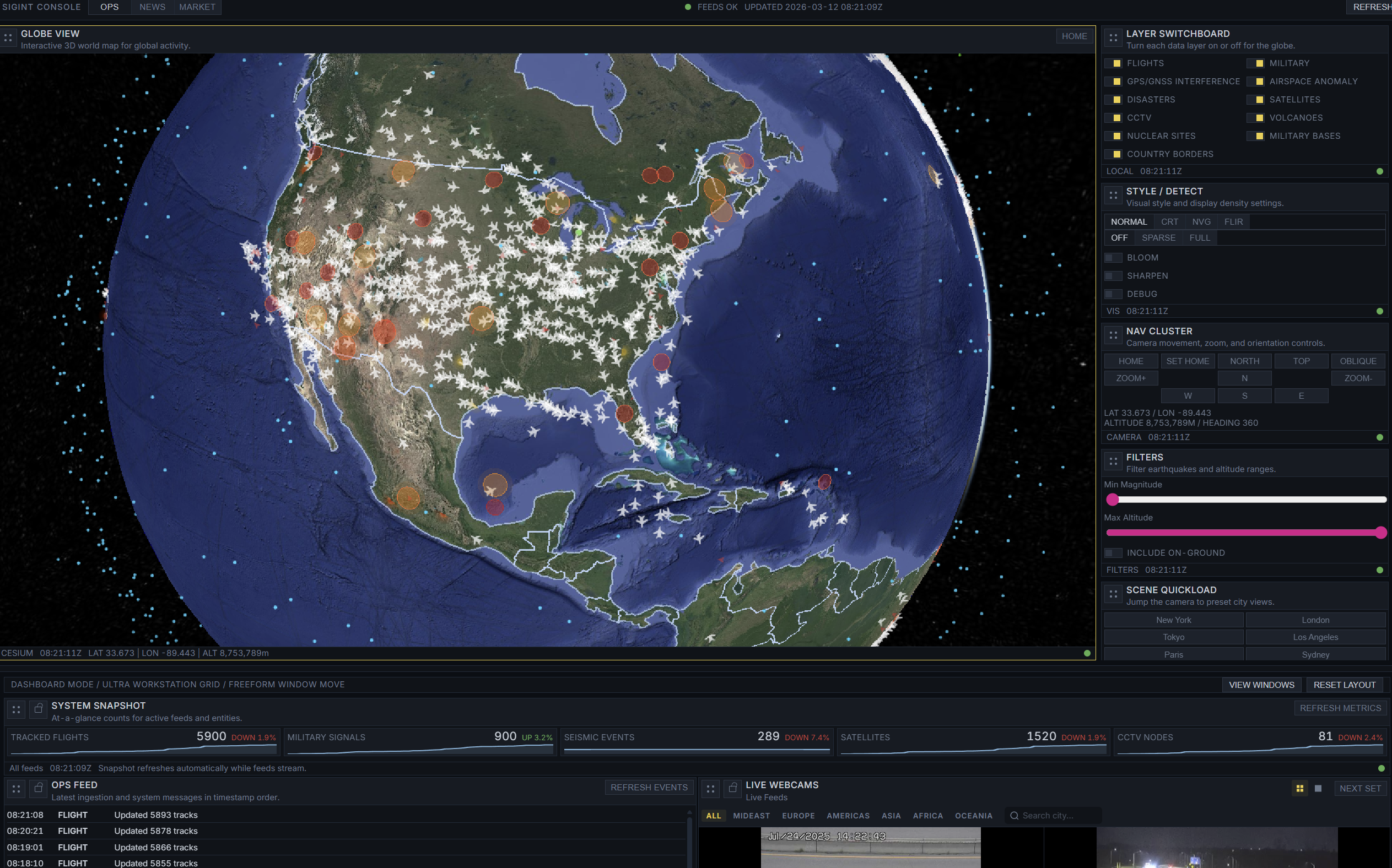 SIGINT — Real-time geospatial intelligence platform