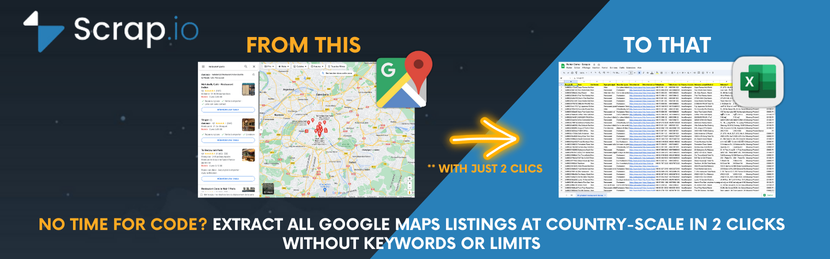 Scrap.io - 提取所有 Google Maps 列表