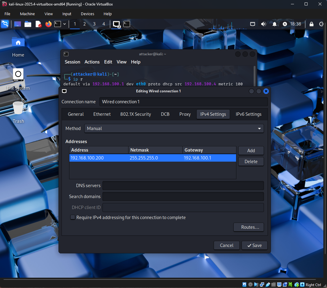 Add static IP address