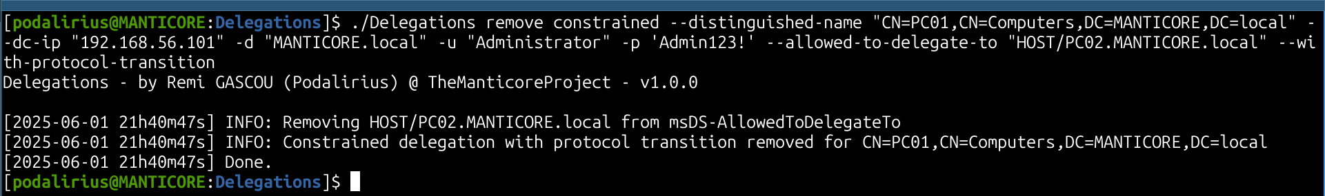 Demonstration of Remove Mode