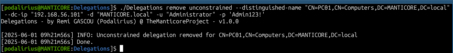 Demonstration of Remove Mode