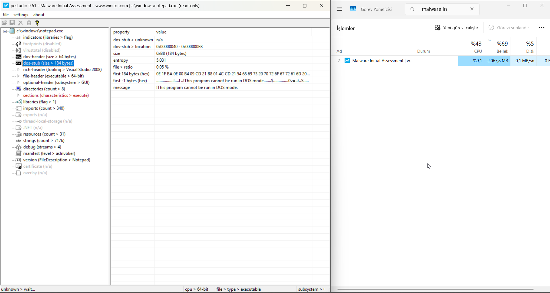 PeStudio — 2GB RAM