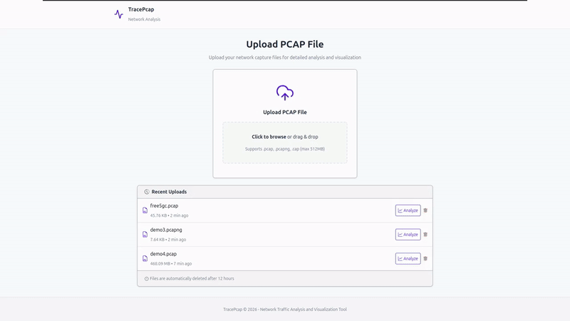TracePcap Demo