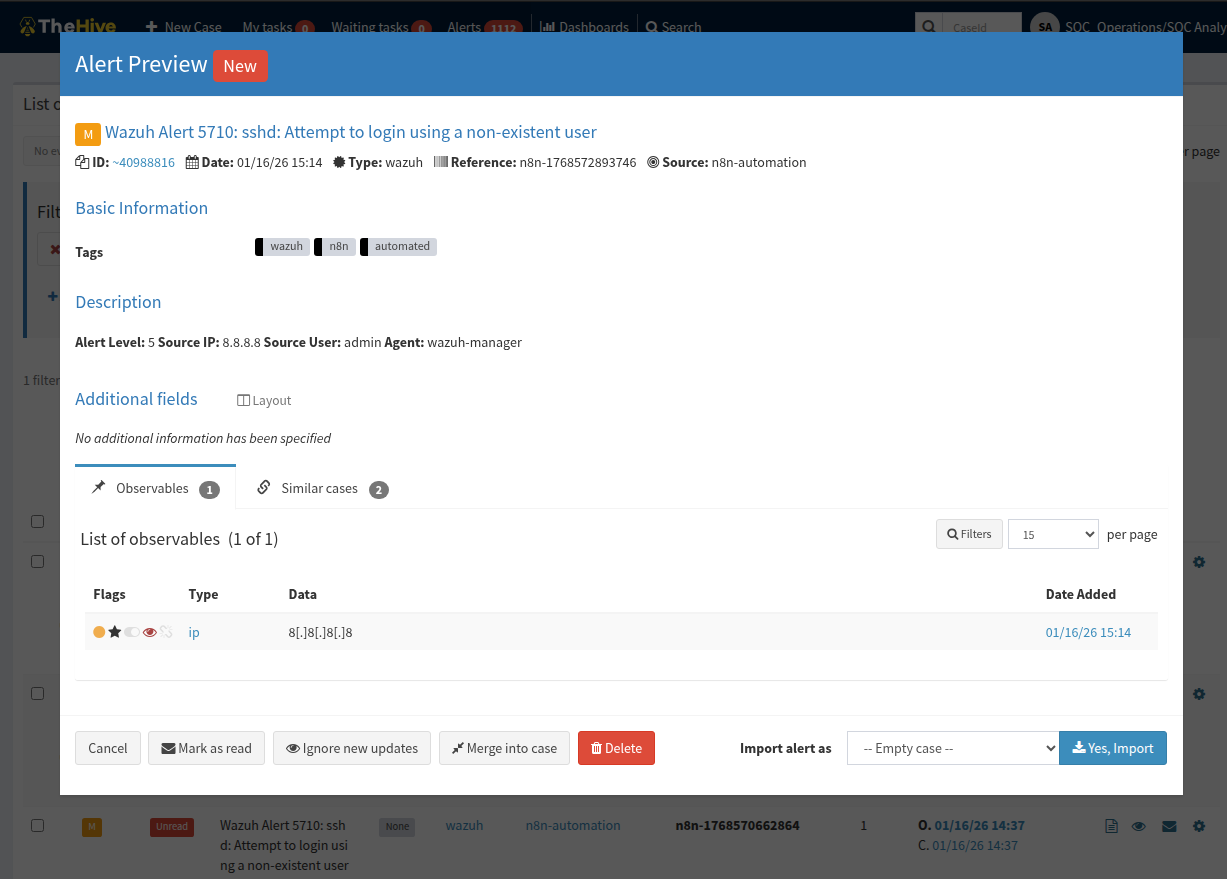 Wazuh Alert