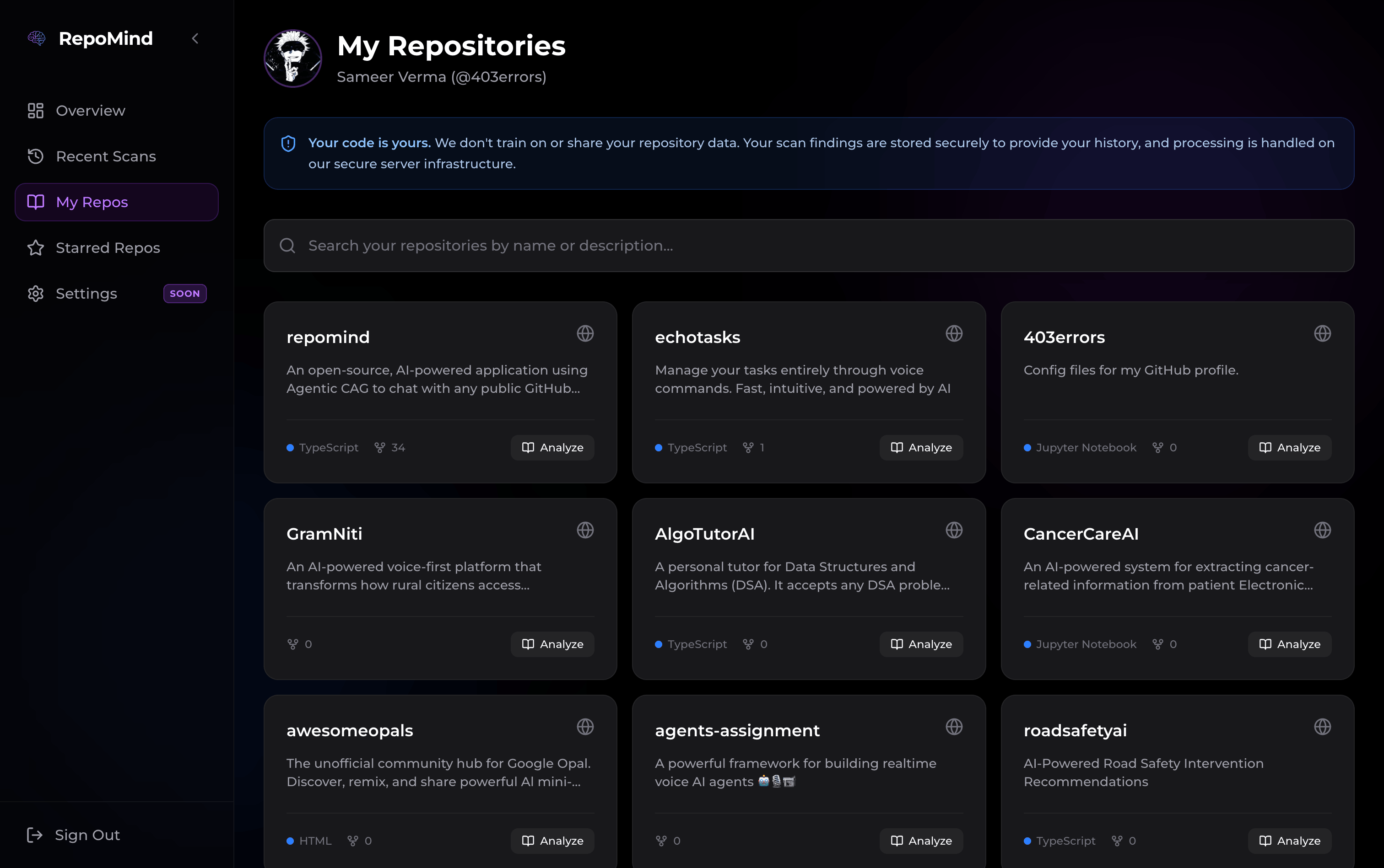 My Repositories