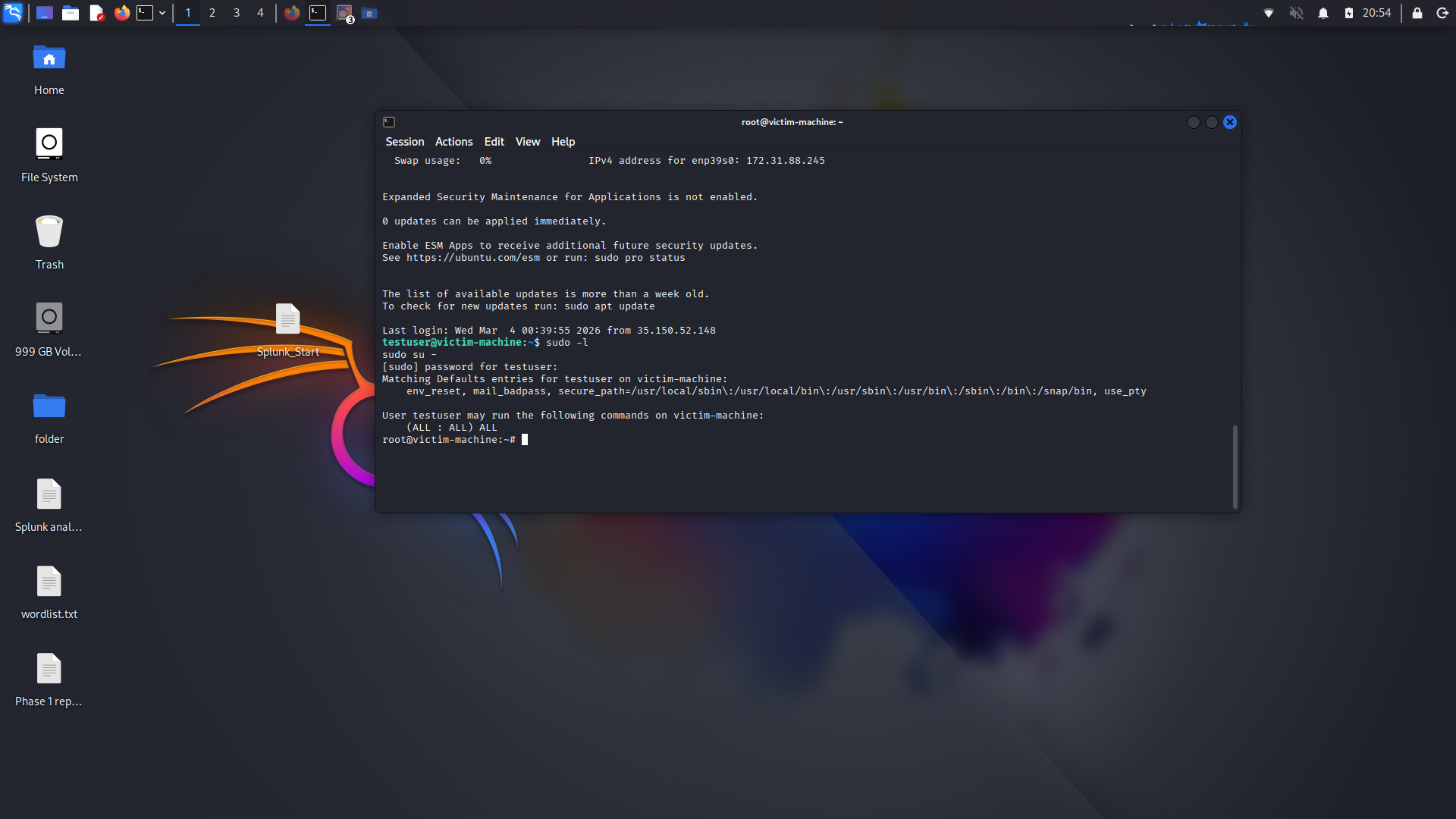 Privilege Escalation Detection