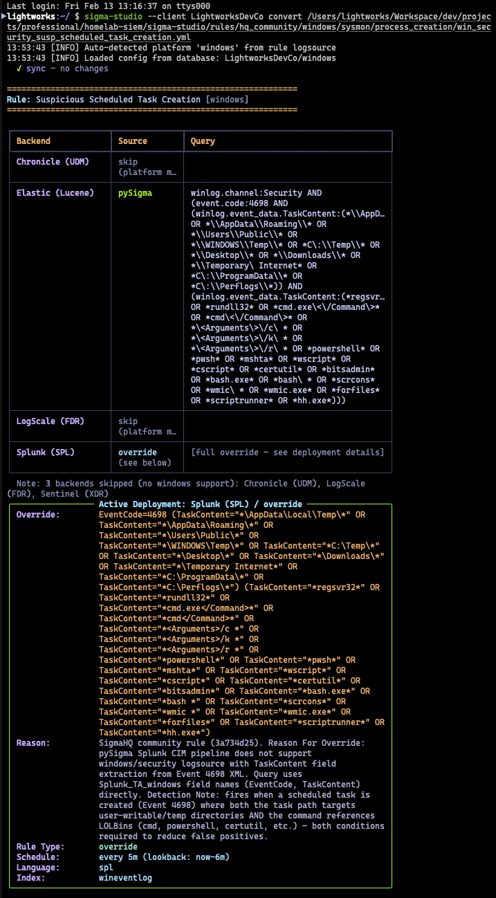Convert: Client + Windows Rule
