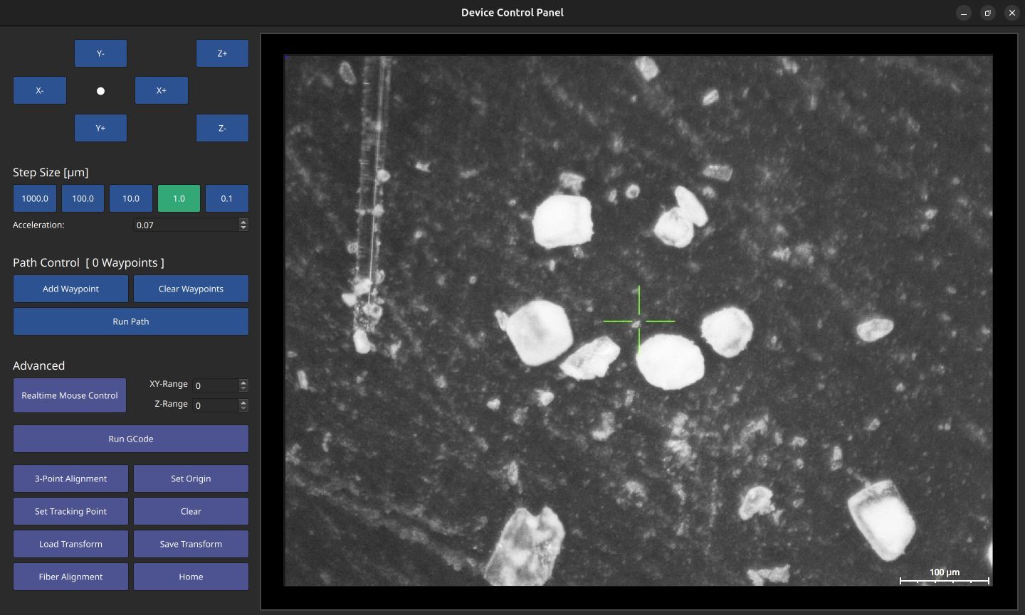 Open Micro-Manipulator GUI