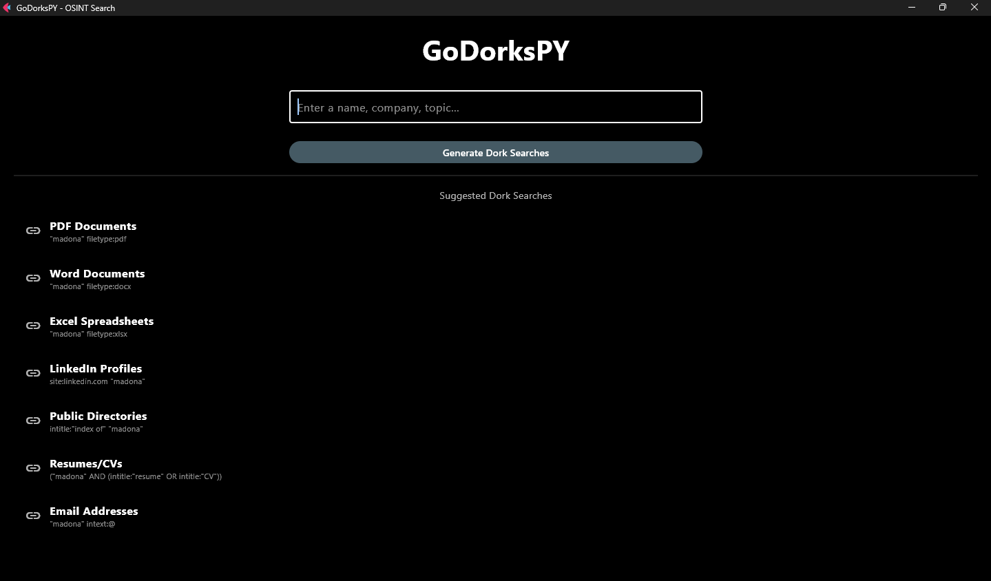 GoDorksPY 截图